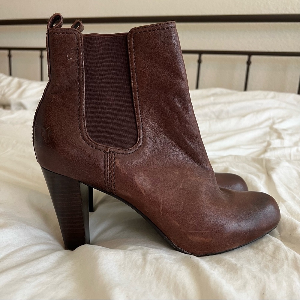 Frye Miranda Chelsea Boot Brown Leather Size 11 - Picture 12 of 14